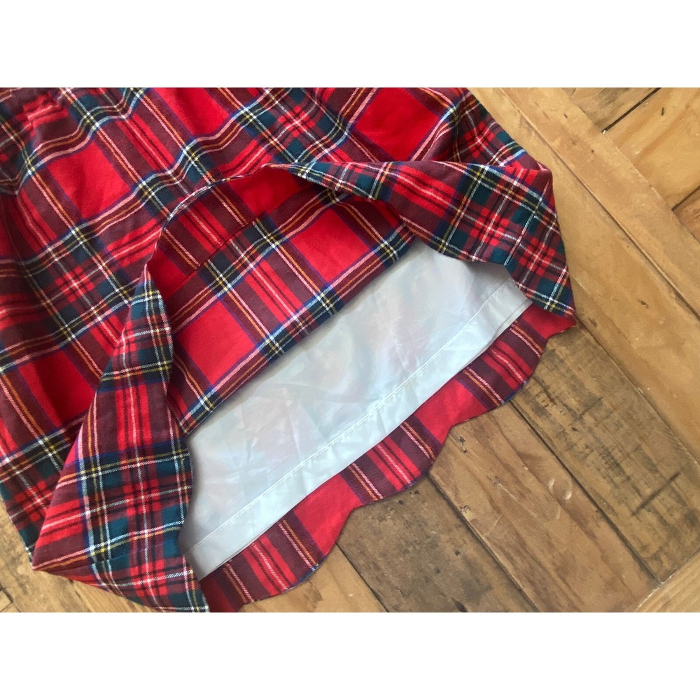 Women's Red Plaid Flannel Scallop Skirt by Lauren James, Sz: XS - Picture 7 of 7